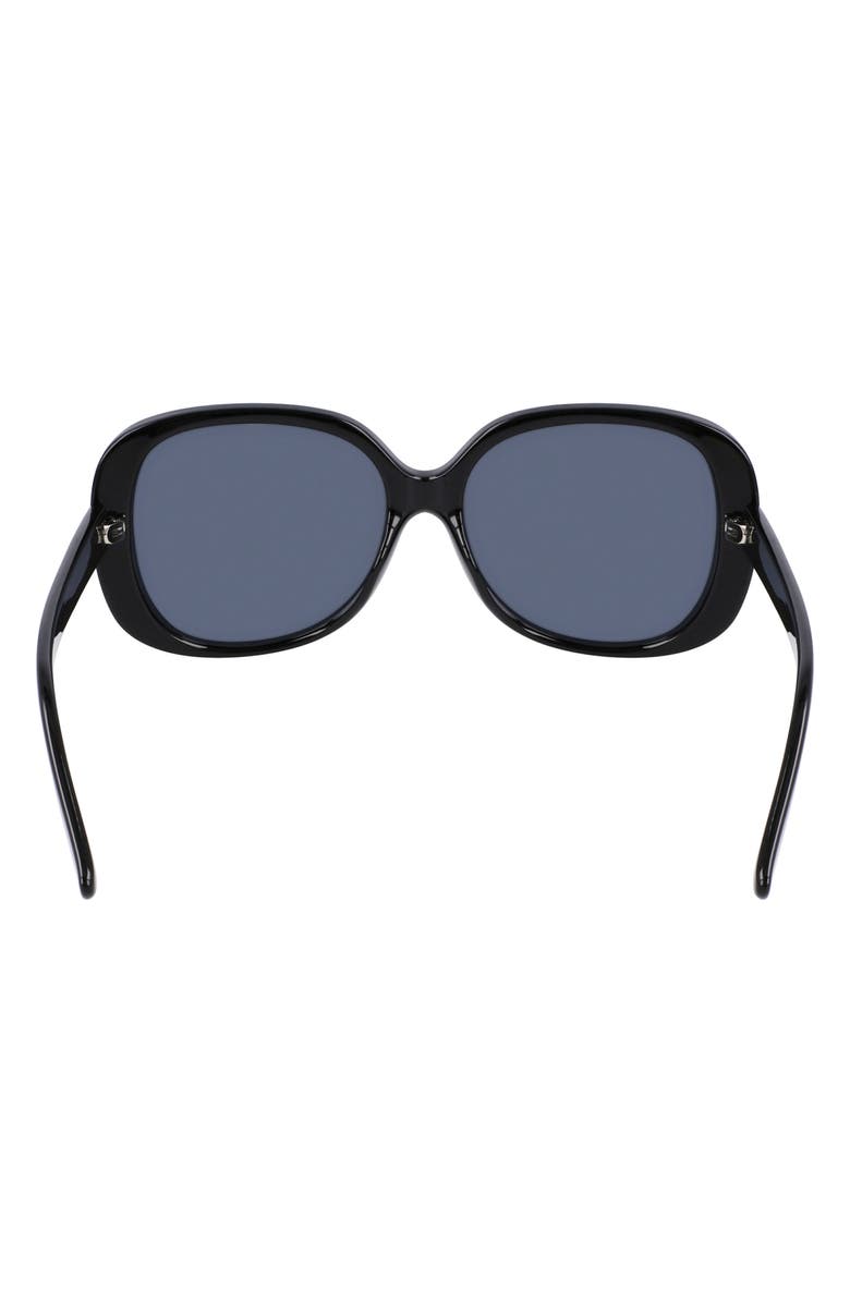 Cole Haan 58mm Polarized Round Sunglasses, Alternate, color, Black