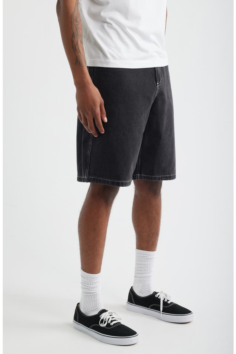Liquid Trips Denim Shorts, Alternate, color, WASHED BLACK