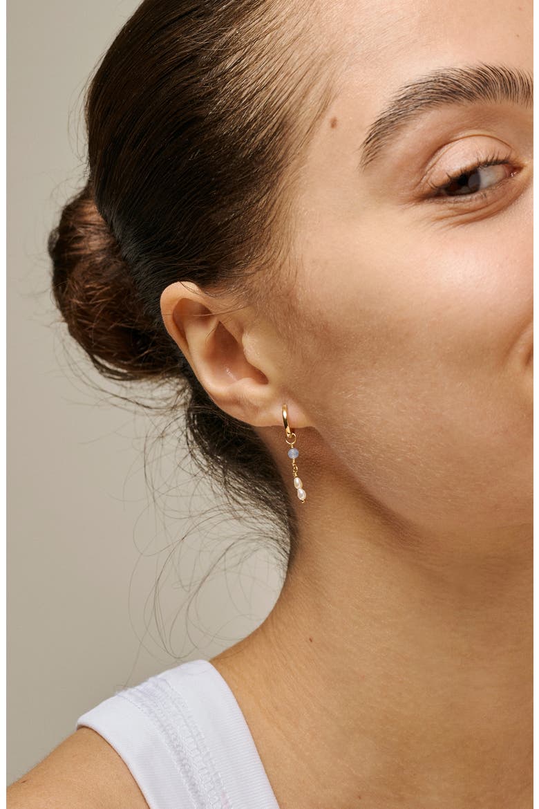 Liva Hoops, Alternate, color, Blue Quartz