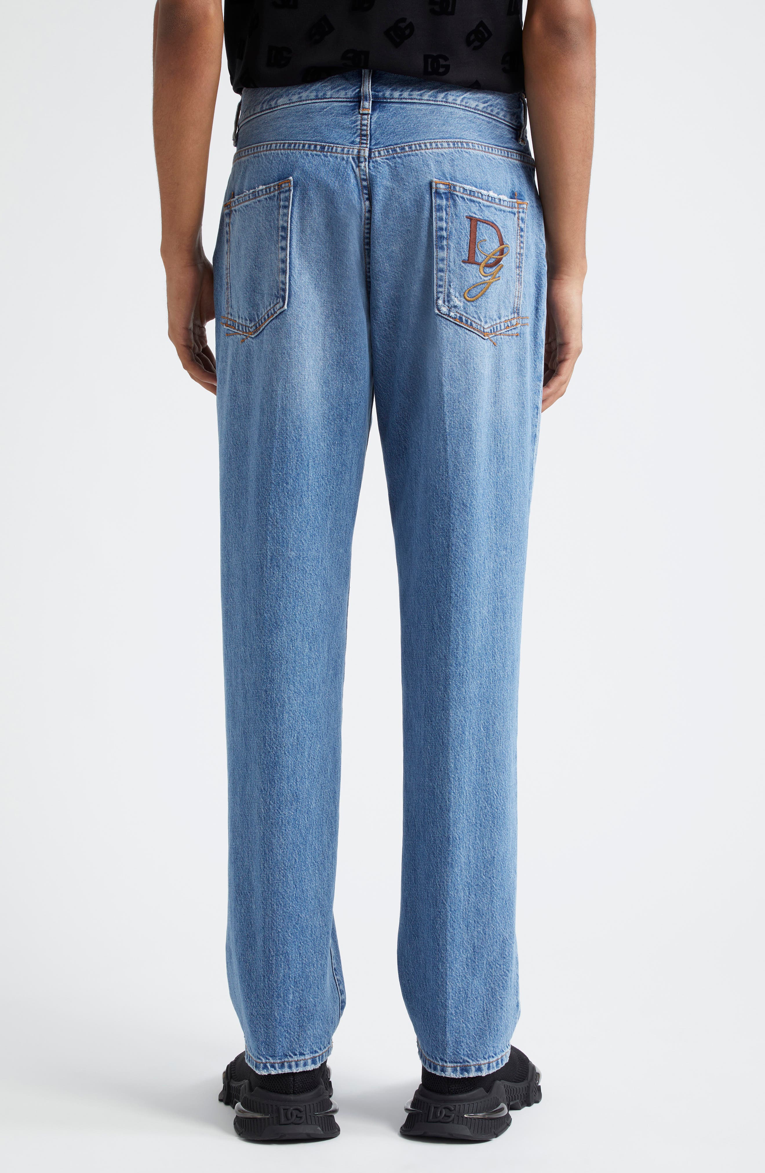 Distressed Straight Leg Jeans - image 2