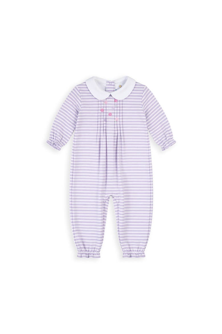 Stripe Knit Longall with Embroidered Flowers, Main, color, Lavender & White Stripe
