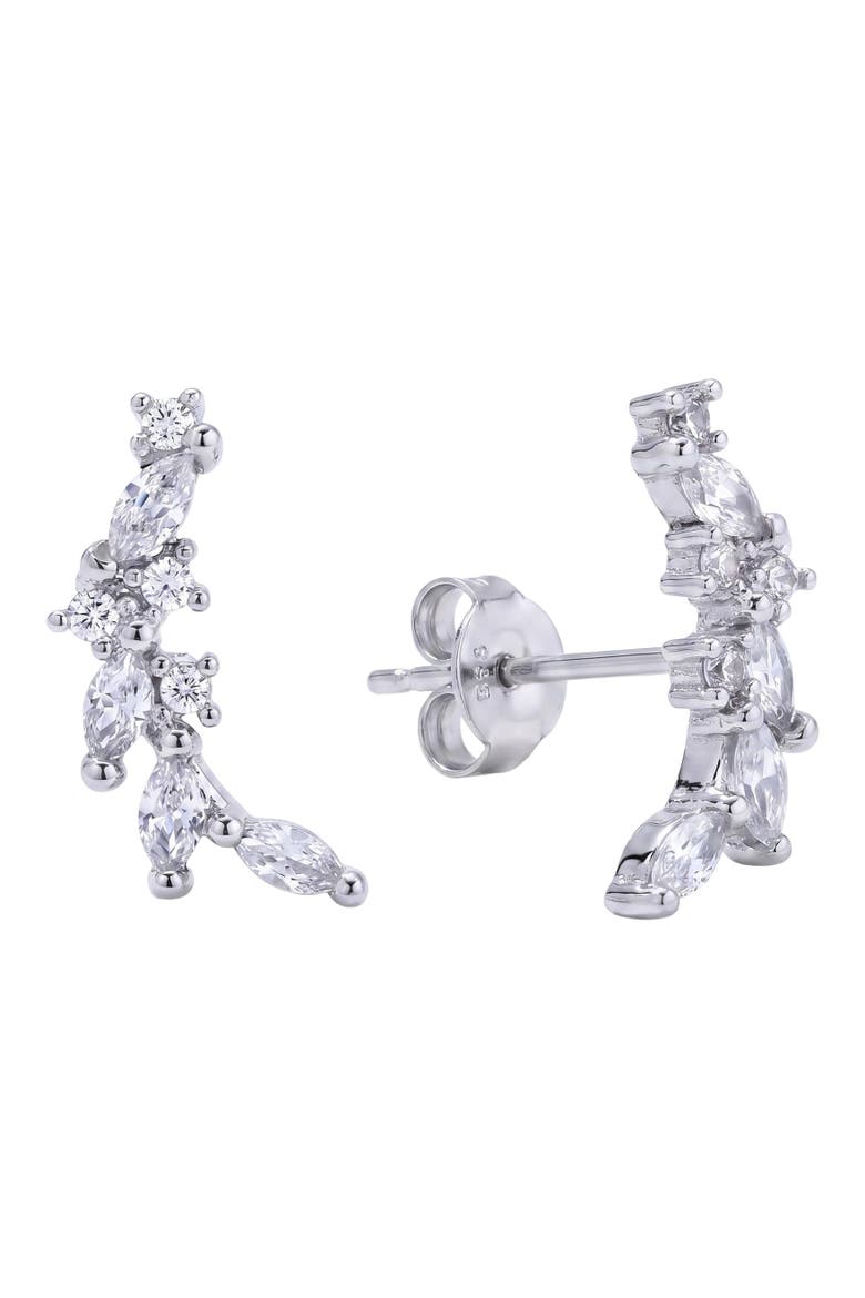 Mitra White Gold Earrings, Alternate, color, Silver