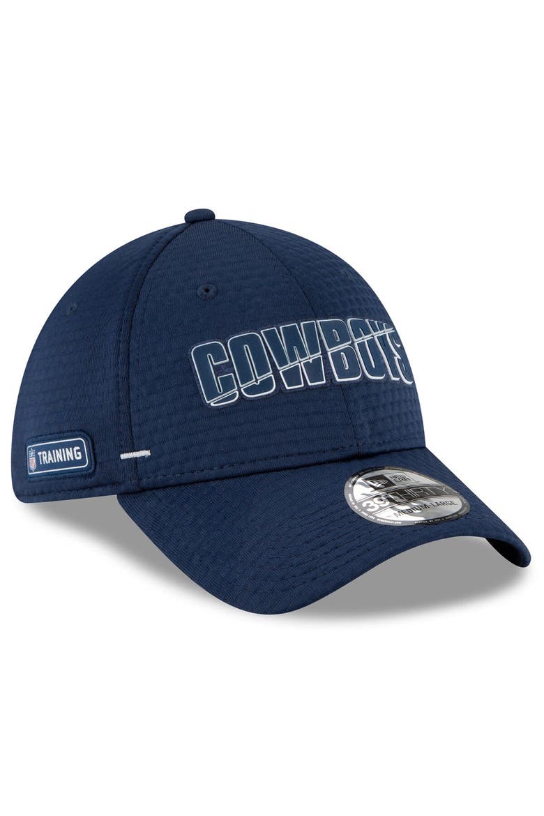 Men's New Era Navy Dallas Cowboys 2020 NFL Summer Sideline Official 39THIRTY Flex Hat, Main, color, Navy