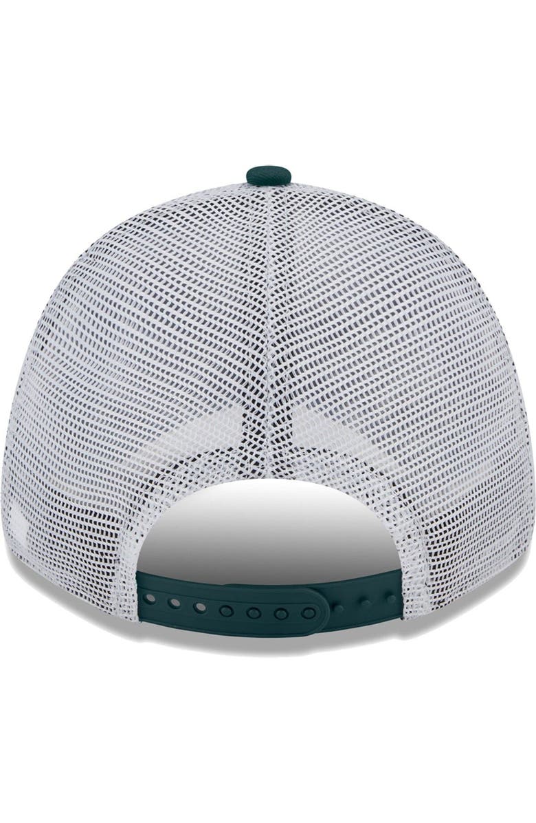 New Era Men's New Era Green/White Oakland Athletics Logo Patch 9FORTY Trucker Snapback Hat, Alternate, color, Green