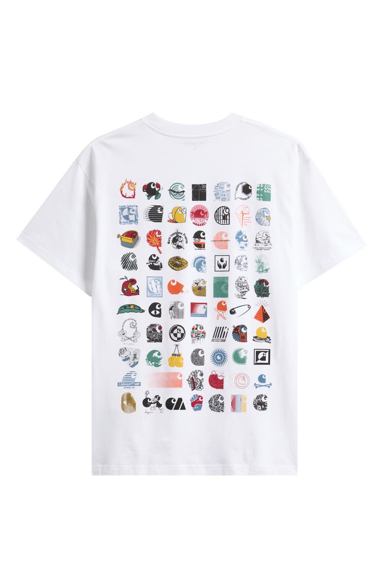 Carhartt Work In Progress Logo Grid Organic Cotton Graphic T-Shirt, Alternate, color, White