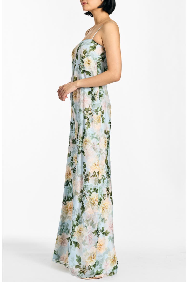 Shelby Floral Gown, Alternate, color, CLOUD BLUE PEONY
