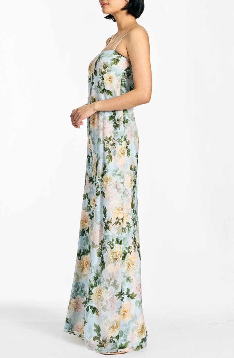 SACHIN BABI Shelby Floral Gown with Scarf, Alternate, color,