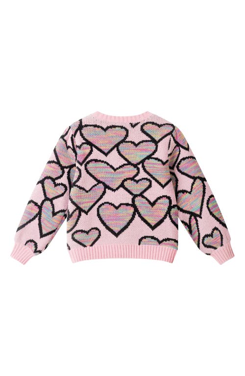 Andy & Evan Kids' Heart Sweater & Leggings Set In Pink