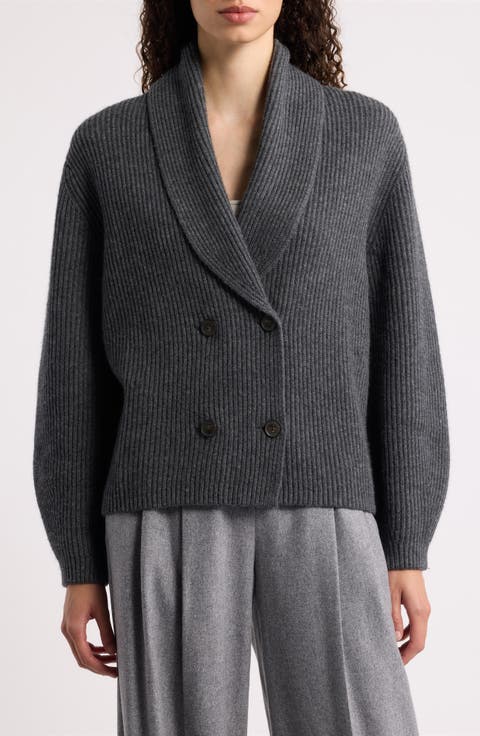Shawl Collar Rib Cardigan