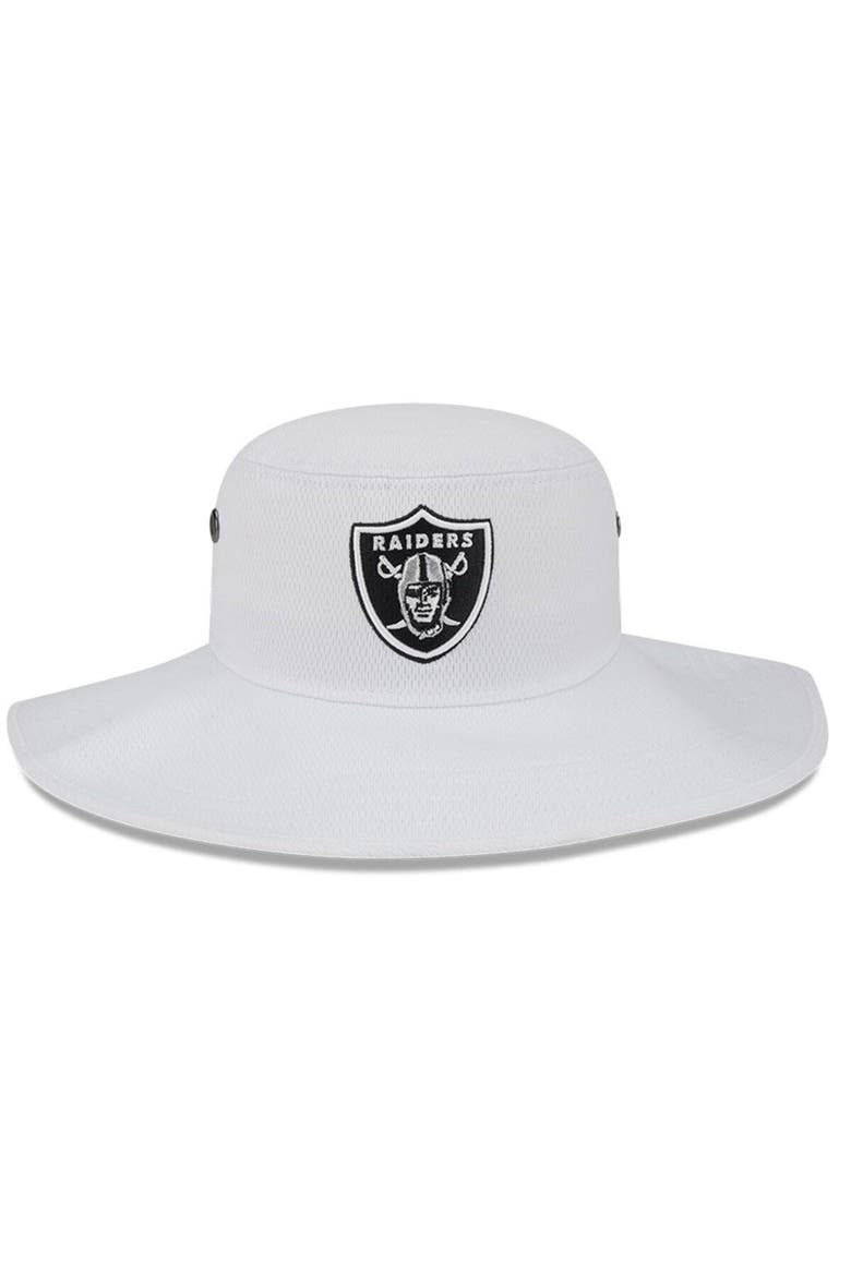 Men's New Era White Las Vegas Raiders 2023 NFL Training Camp Panama Bucket Hat, Alternate, color, White