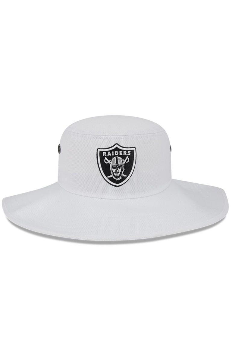 New Era Men's New Era White Las Vegas Raiders 2023 NFL Training Camp Panama Bucket Hat, Alternate, color, White