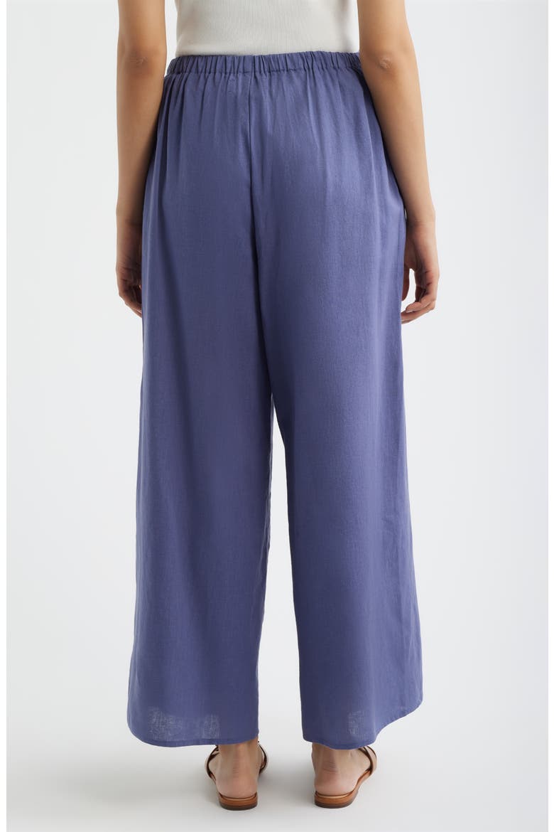 Linen Blend Wrap Pants, Alternate, color, SMOKE