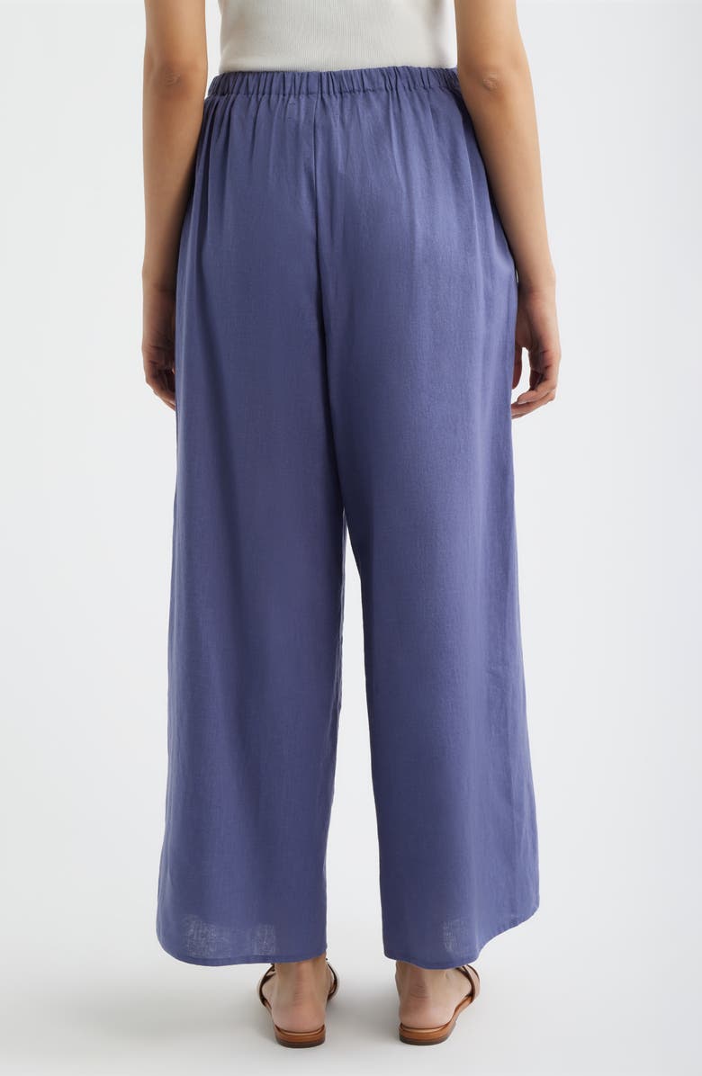 CITY BLUES Linen Blend Wrap Pants, Alternate, color, Smoke