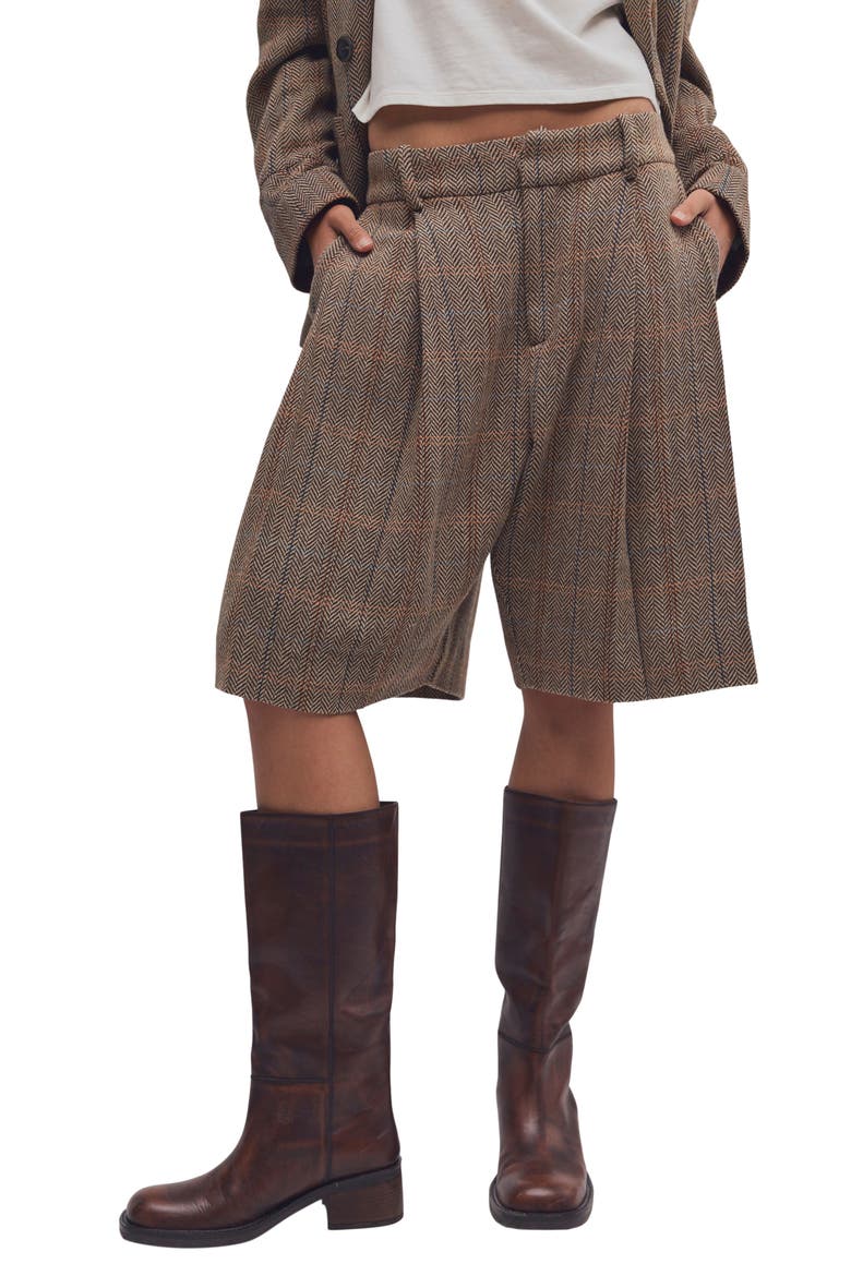 Early Start Trouser Shorts, Main, color, BROWN
