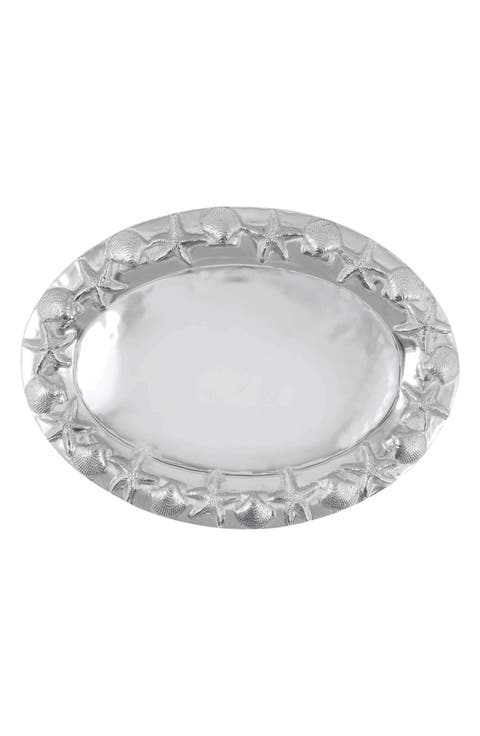 Seashell Border Oval Platter