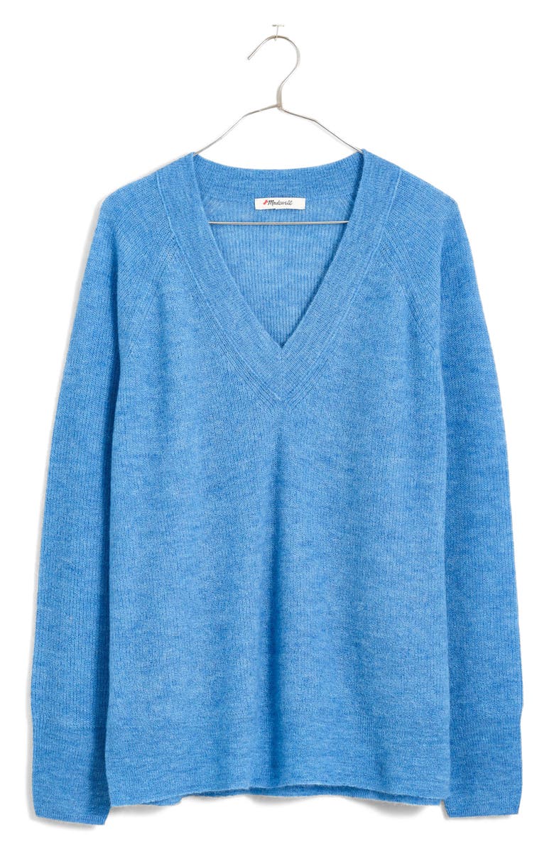 Madewell Ginny V-Neck Alpaca Blend Sweater, Alternate, color, 