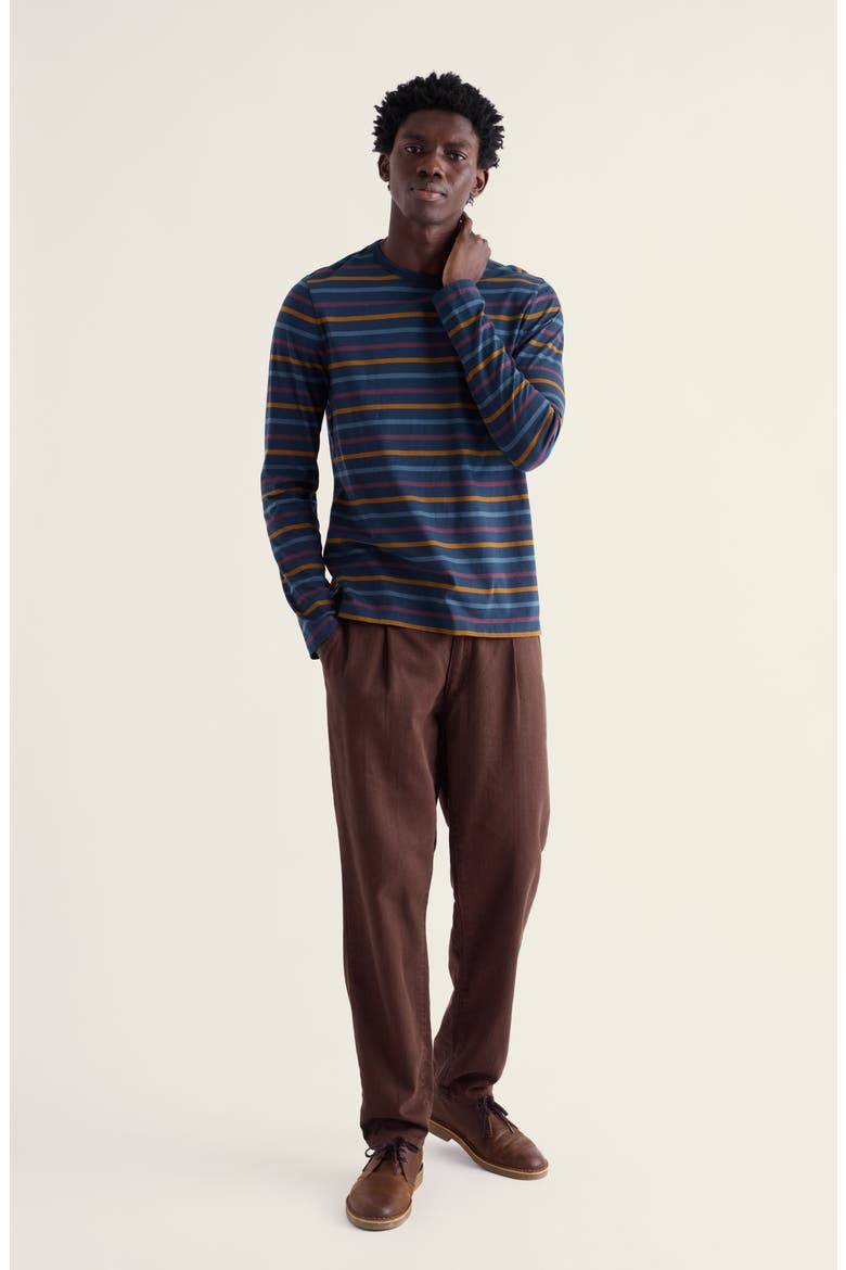 Striped Long Sleeve Sailor T-Shirt, Alternate, color, TRI BRETON SEA CAVE TEAK