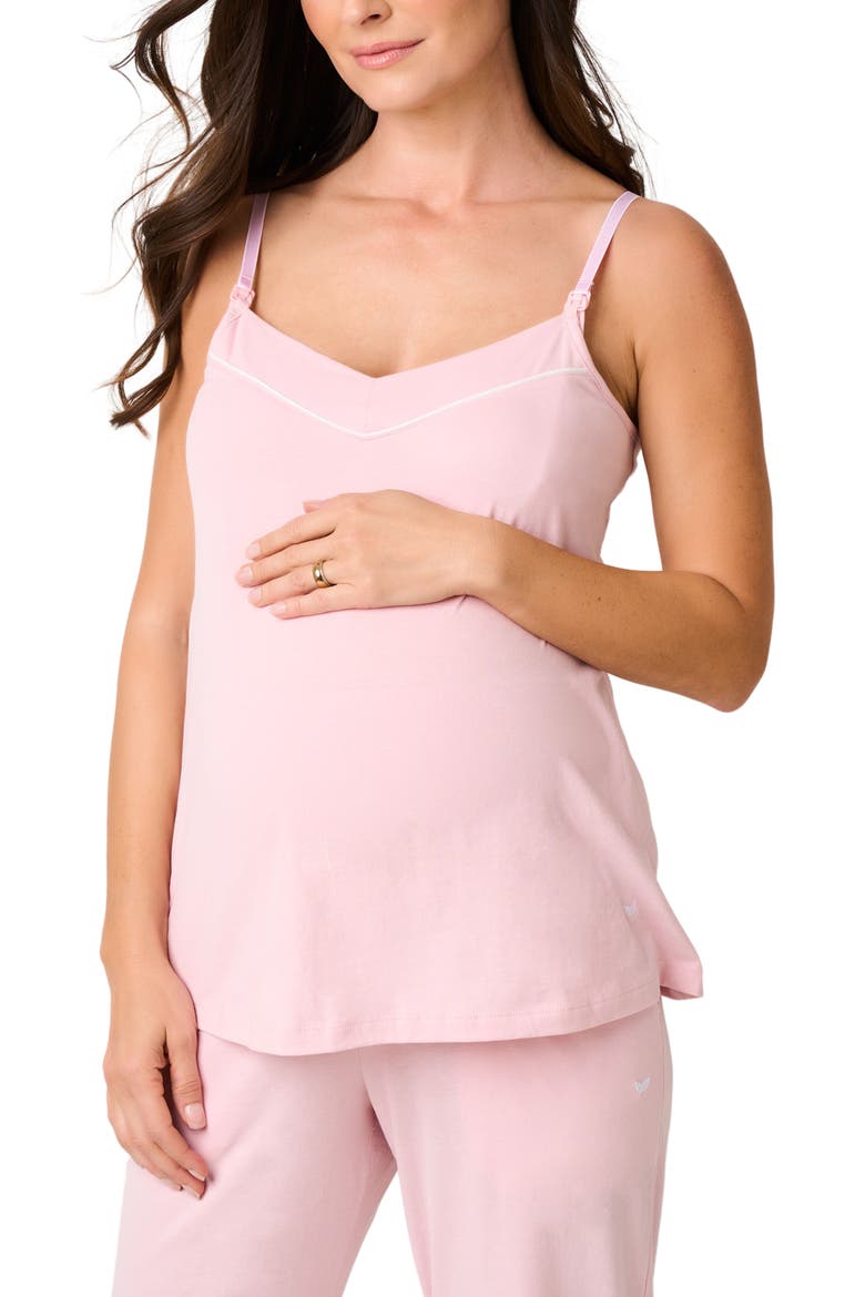 Luxe Pima Cotton Maternity/Nursing Camisole, Main, color, PINK