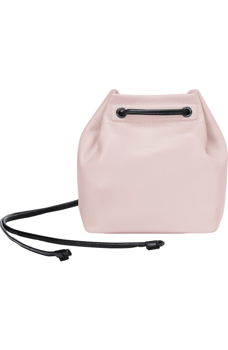 Longchamp Mini Roseau Lambskin Leather Bucket Bag, Alternate, color, Powder