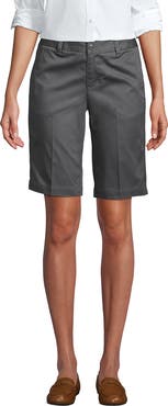 Lands' End School Uniform Young  Plain Front Blend Chino Shorts