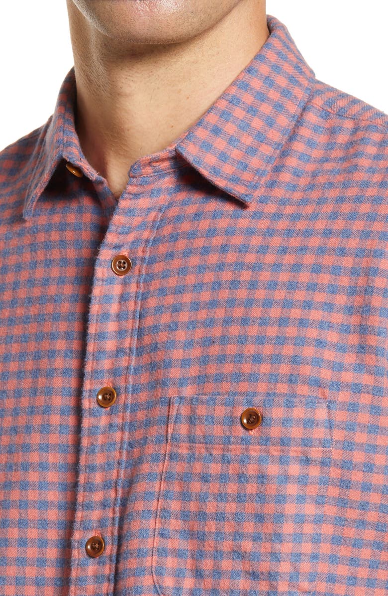Faherty Stretch Seaview Check Flannel Button-Up Shirt, Alternate, color, 
