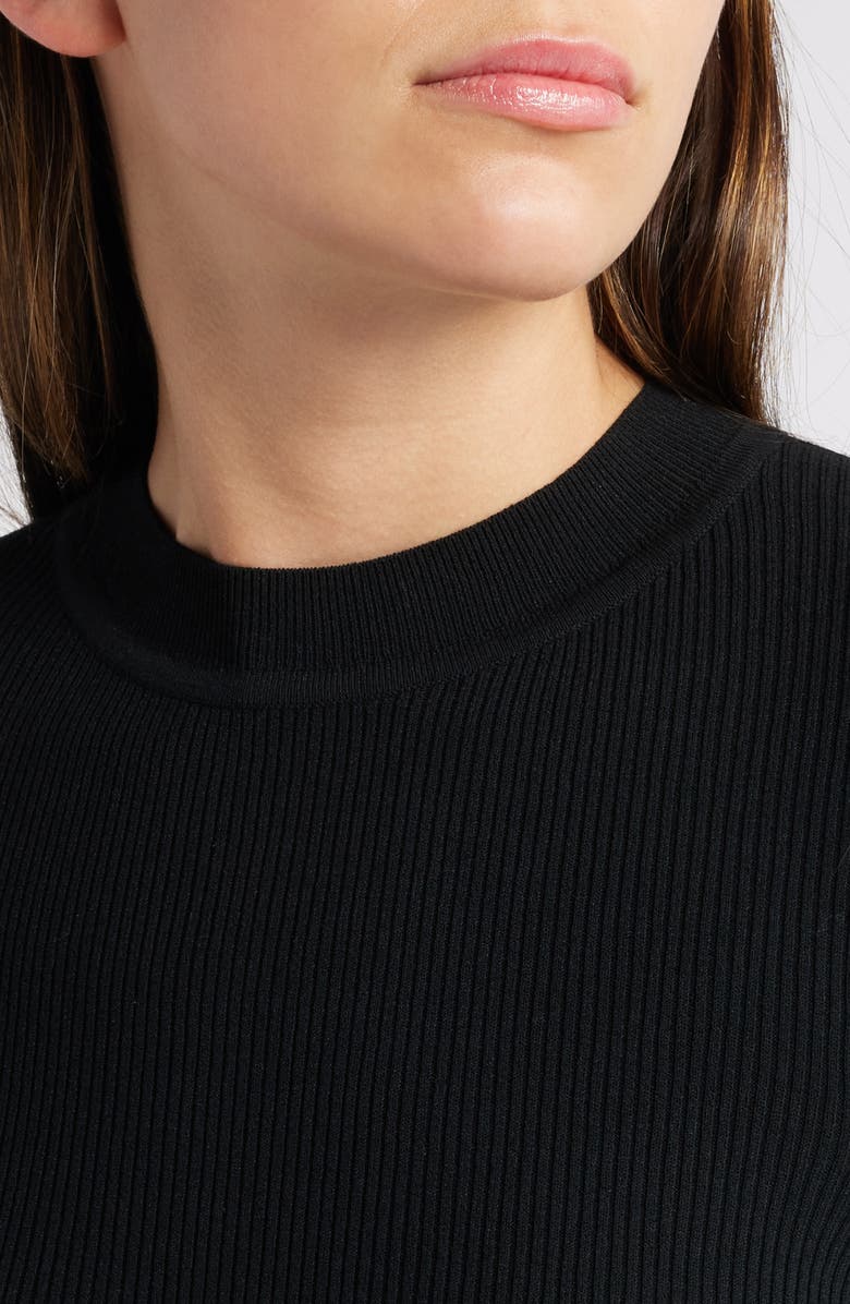 BOSS Feskiera Rib Knit Crewneck Top, Alternate, color, 