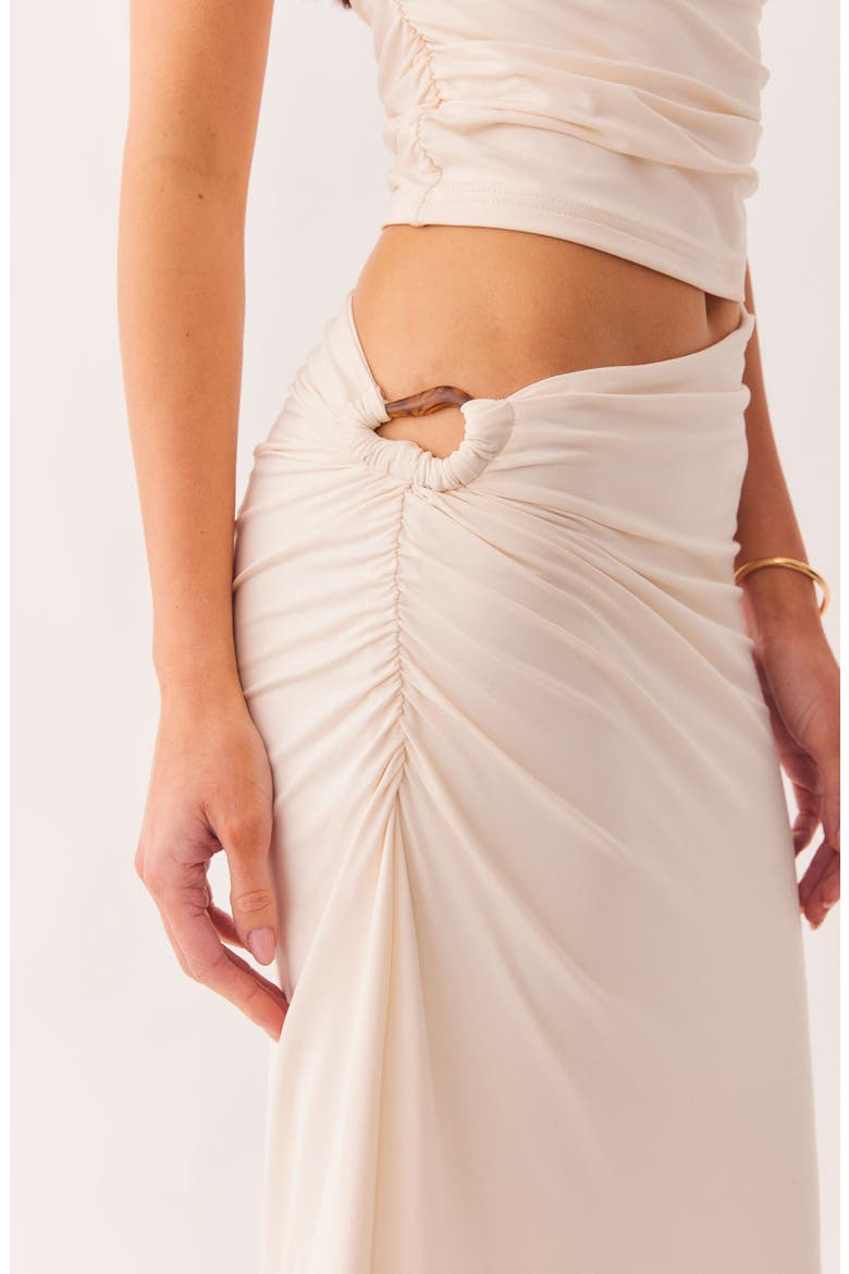 Amabel Asymmetric Waist Maxi Skirt, Alternate, color, CREAM