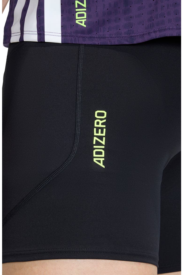 Adizero Short Performance Tight Shorts, Alternate, color, BLACK
