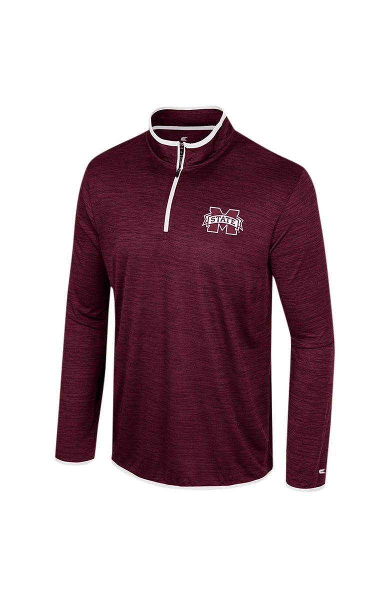 COLOSSEUM Men's Colosseum Maroon Mississippi State Bulldogs Wright Quarter-Zip Windshirt, Alternate, color, Maroon