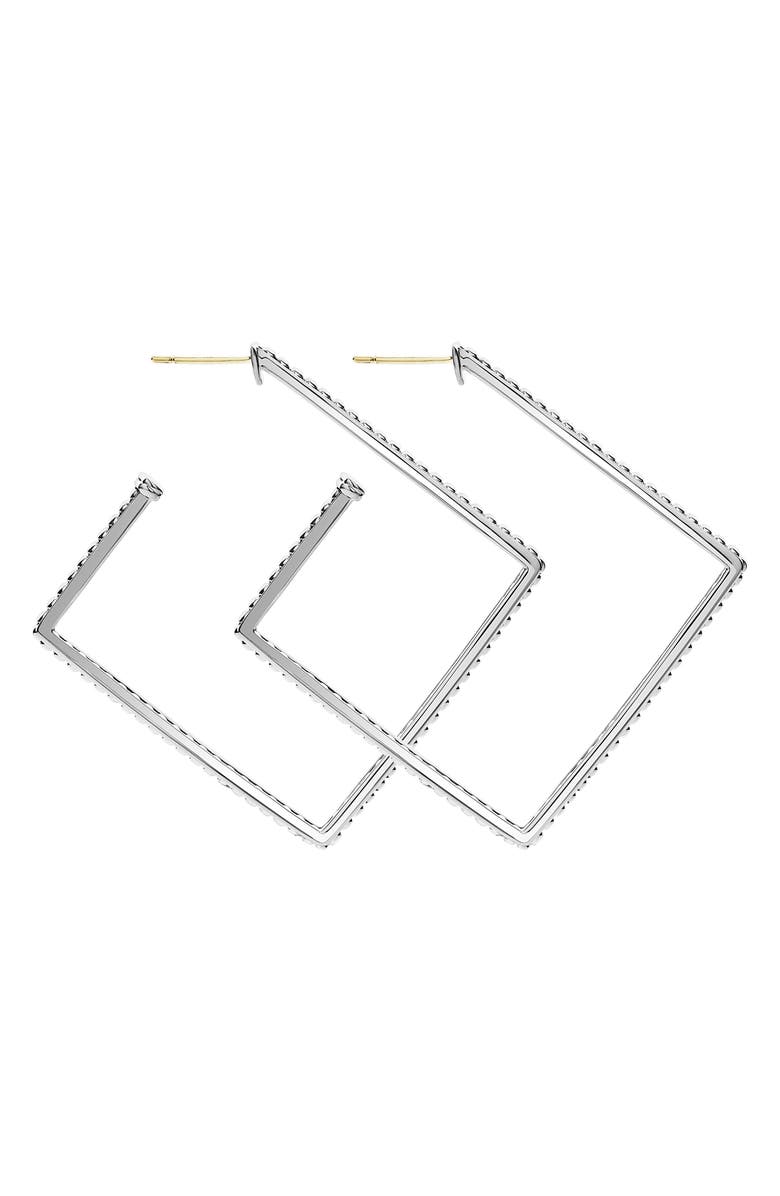 LAGOS Square Caviar Hoop Earrings, Alternate, color, 