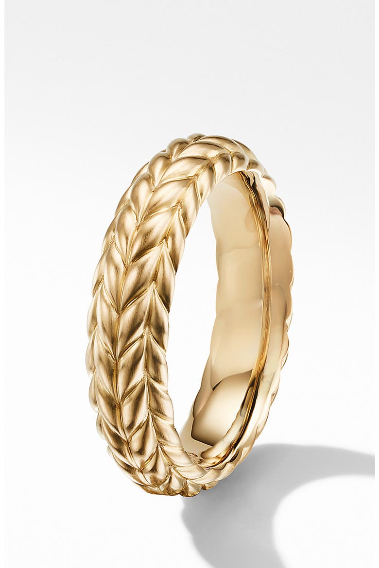 Chevron 18K Gold Band Ring, Main, color, YELLOW GOLD