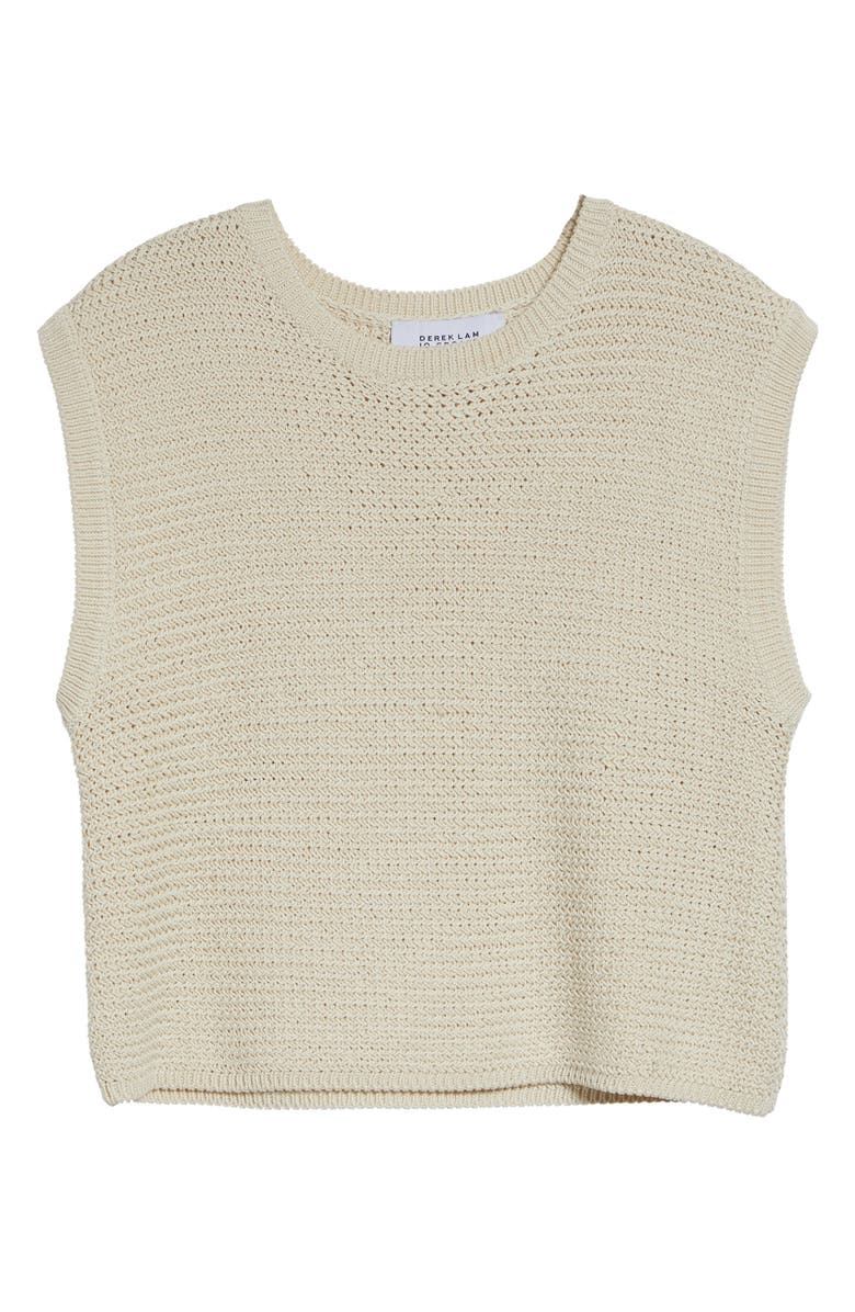 Derek Lam 10 Crosby Vivienne Cap Sleeve Sweater, Alternate, color, Marshmallow
