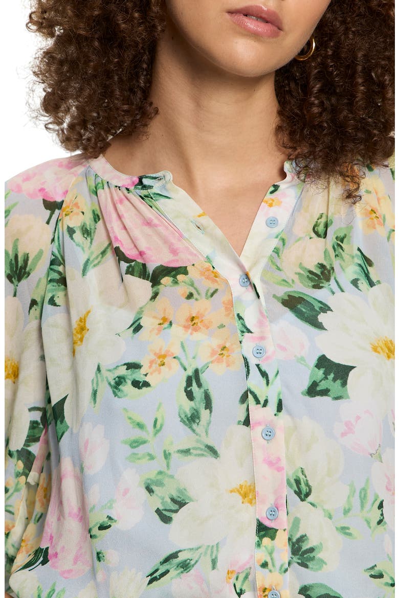 Favorite Girl Front Button Top, Alternate, color, SPRING FLORAL BLUE