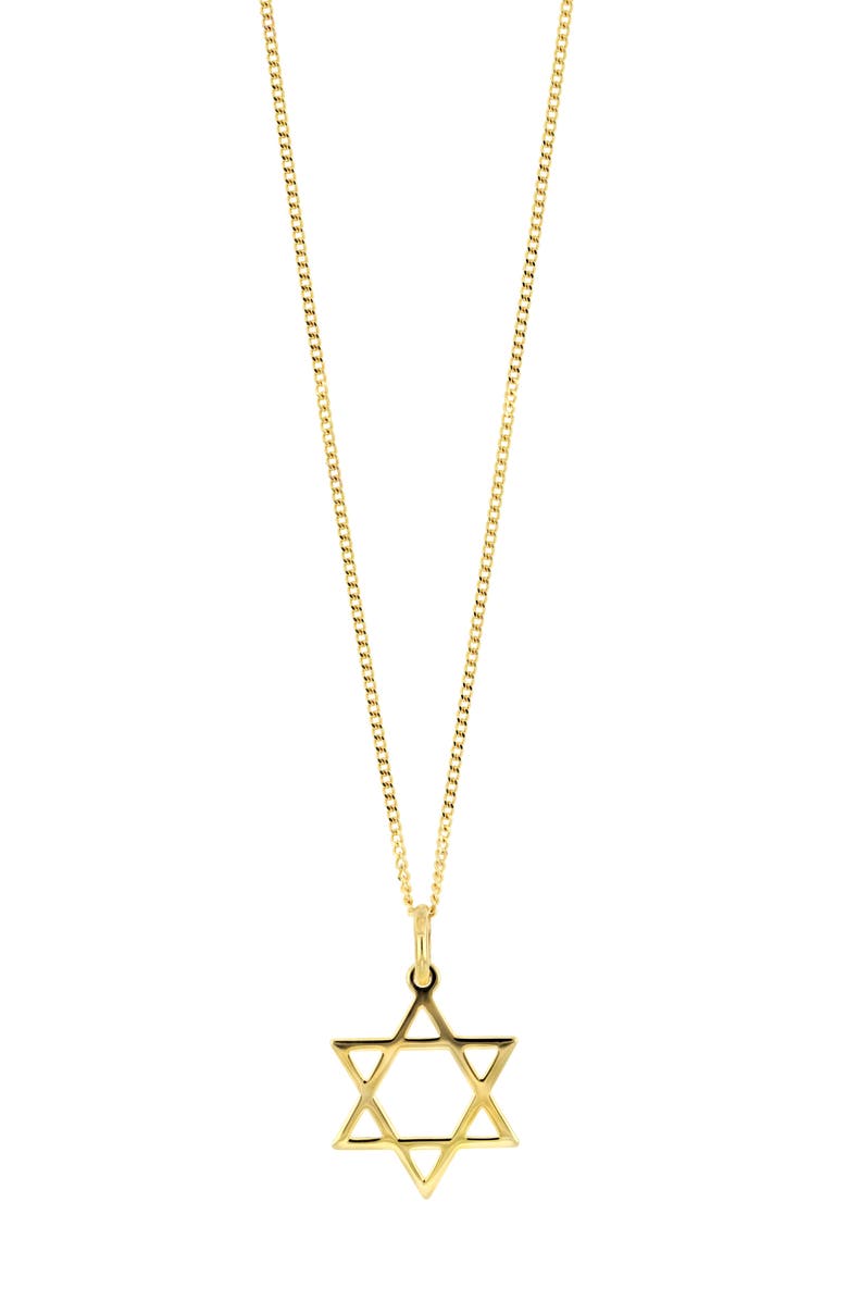 Bony Levy Men's 14K Gold Star of David Pendant Necklace, Main, color, 