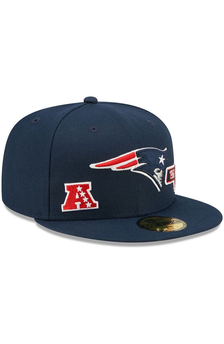New Era Men's New Era Navy New England Patriots Identity 59FIFTY Fitted Hat, Alternate, color, 