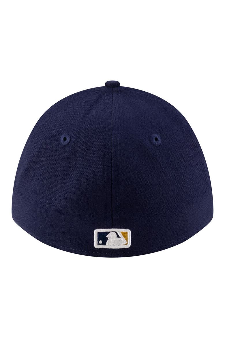 Men's New Era  Navy Milwaukee Brewers Player Replica 39THIRTY M-Crown Flex Hat, Alternate, color, Navy