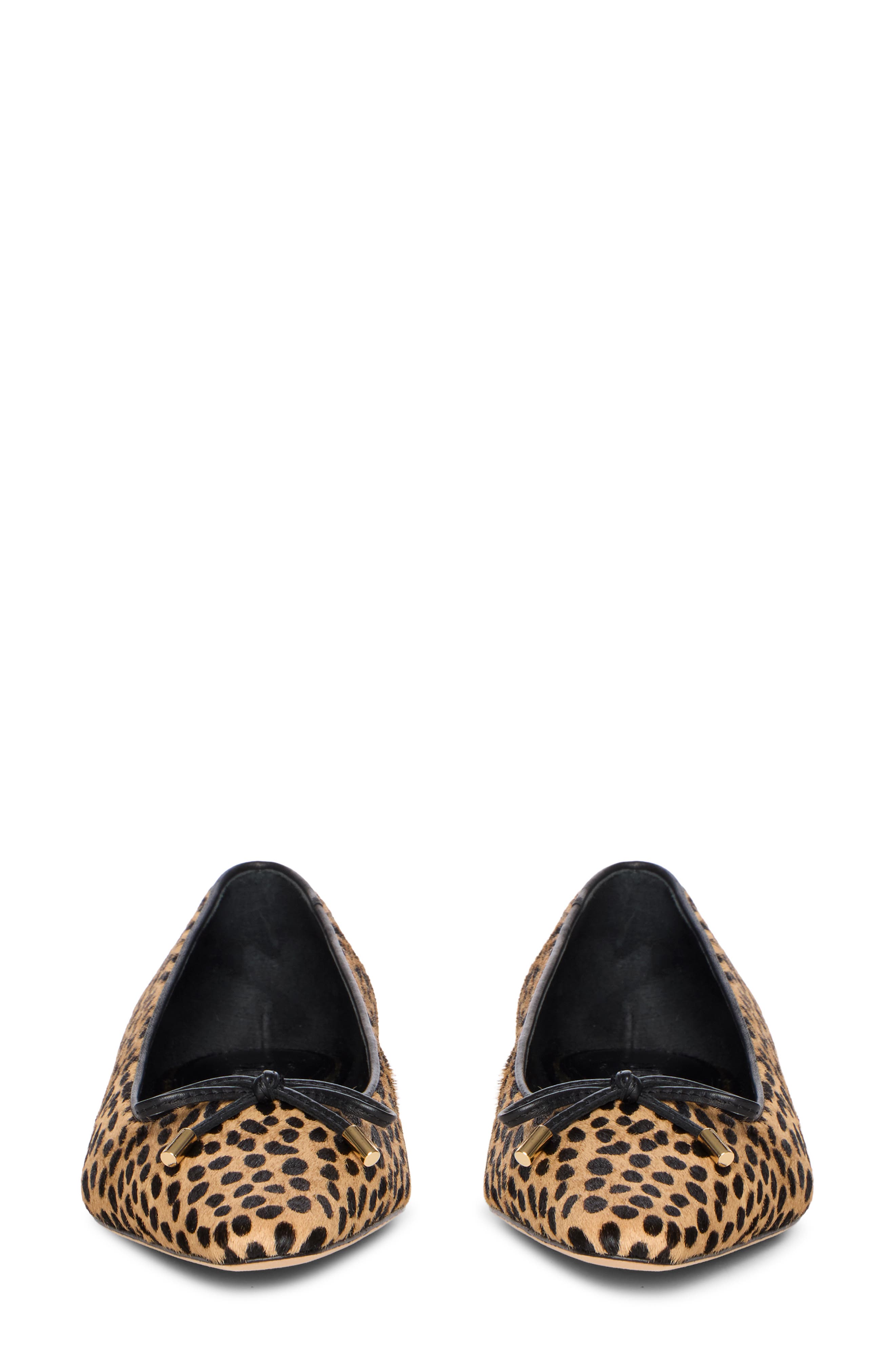 Wiley Pointed Toe Genuine Calf Hair Flat, Alternate, color, TAN CHEETAH