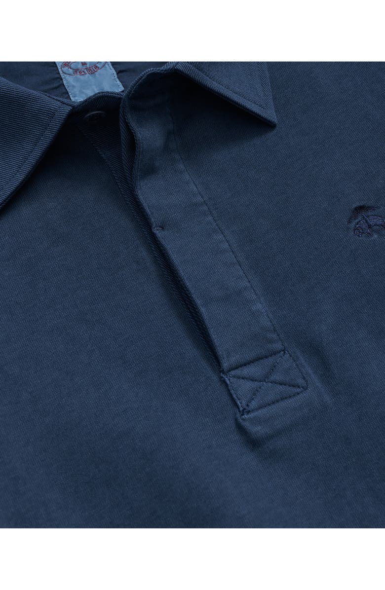 Brooks Brothers Solid Long Sleeve Cotton Rugby Shirt, Alternate, color, 