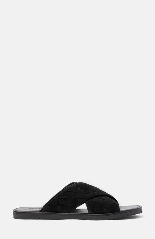 Scarosso Ettore Woven Sandals In Black