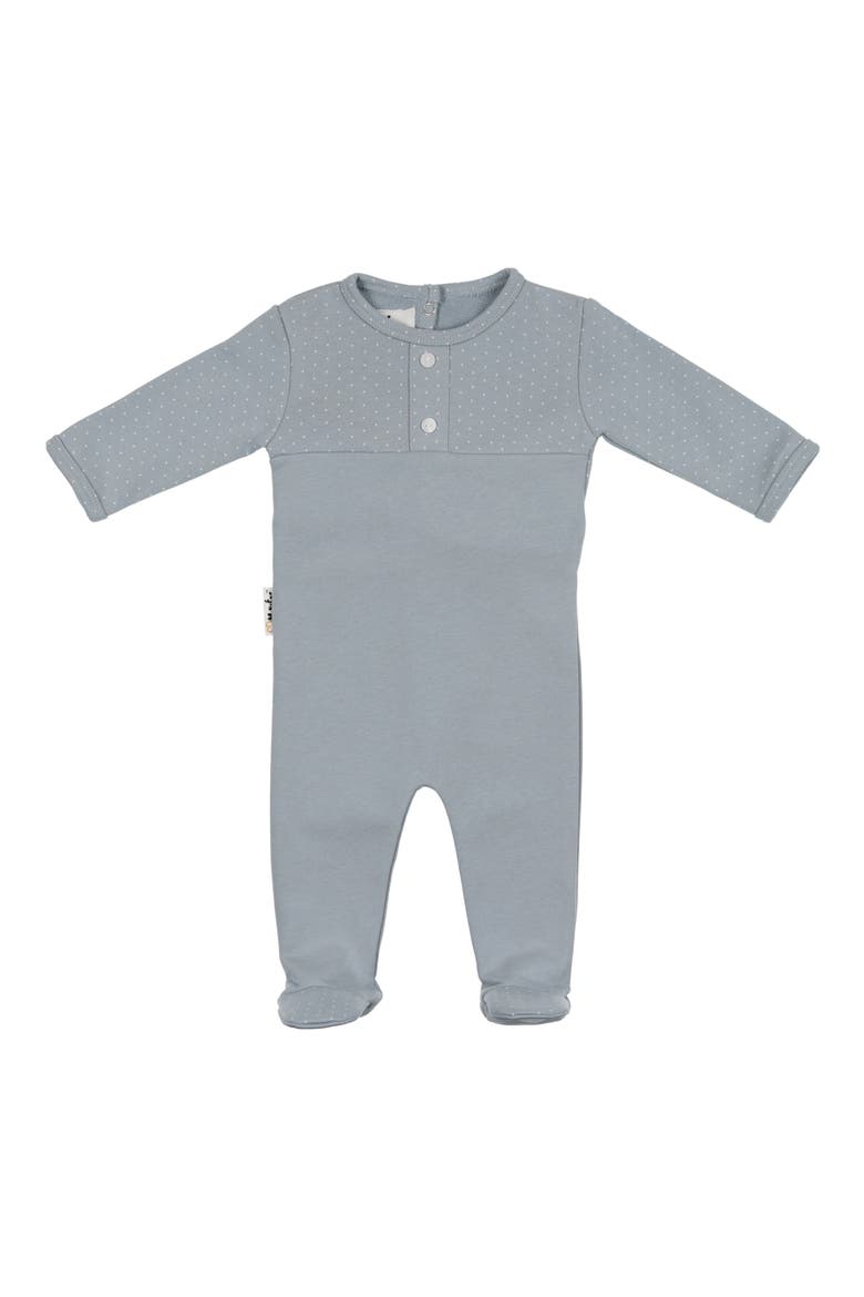 Textured Dot Footie, Main, color, SKY BLUE