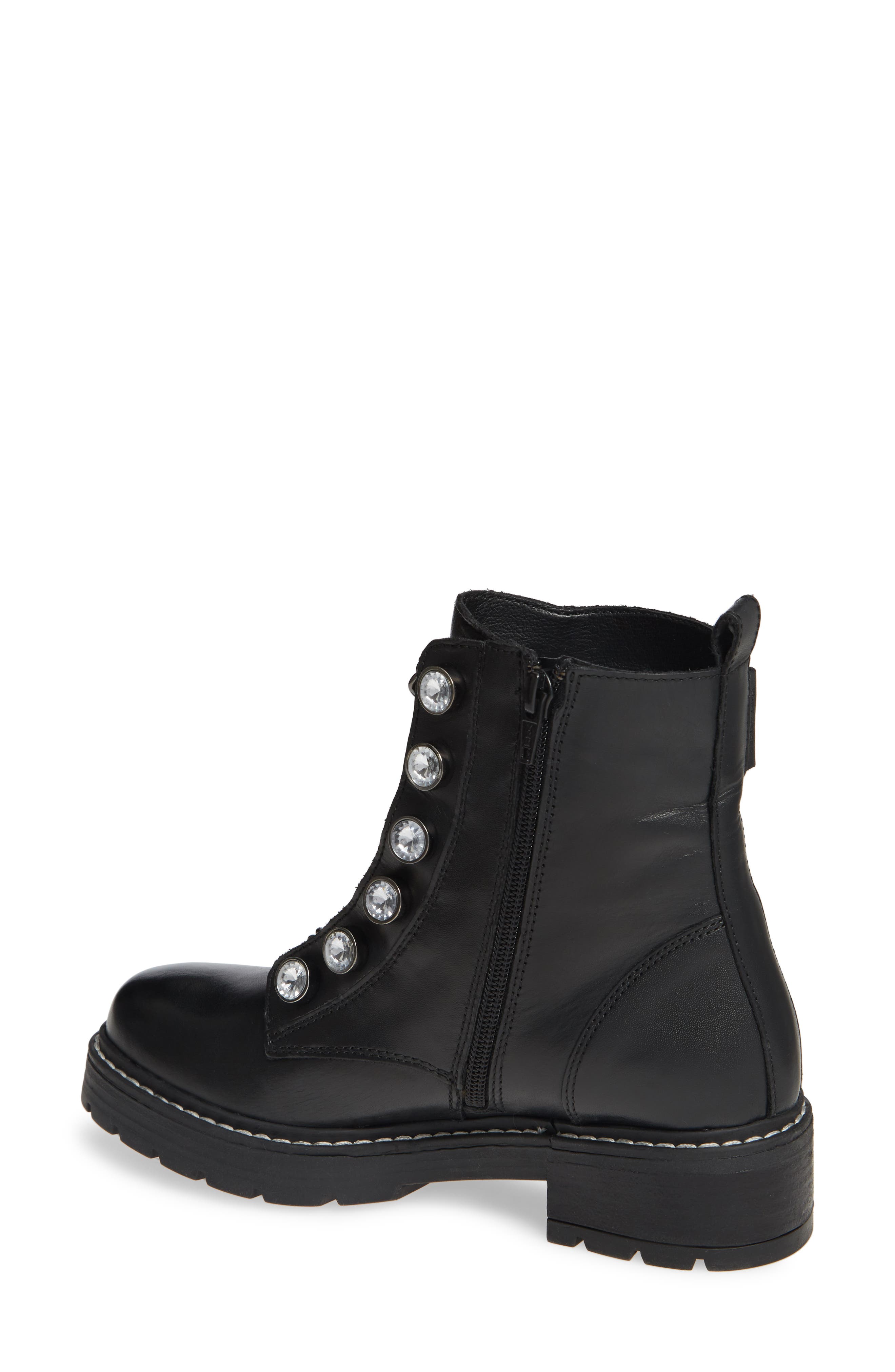 Kurt Geiger London Bax Crystal & Chain Combat Boot, Alternate, color, 