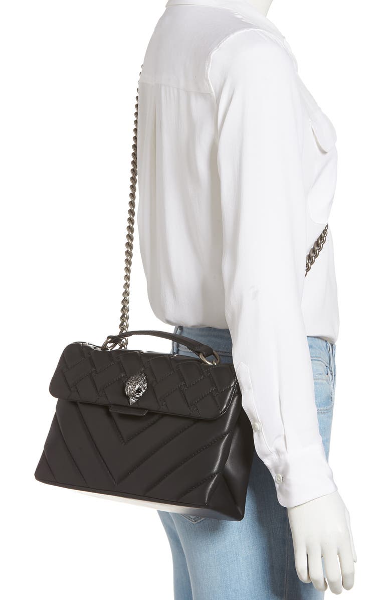 Kurt Geiger London Kensington Quilted Leather Shoulder Bag, Alternate, color,