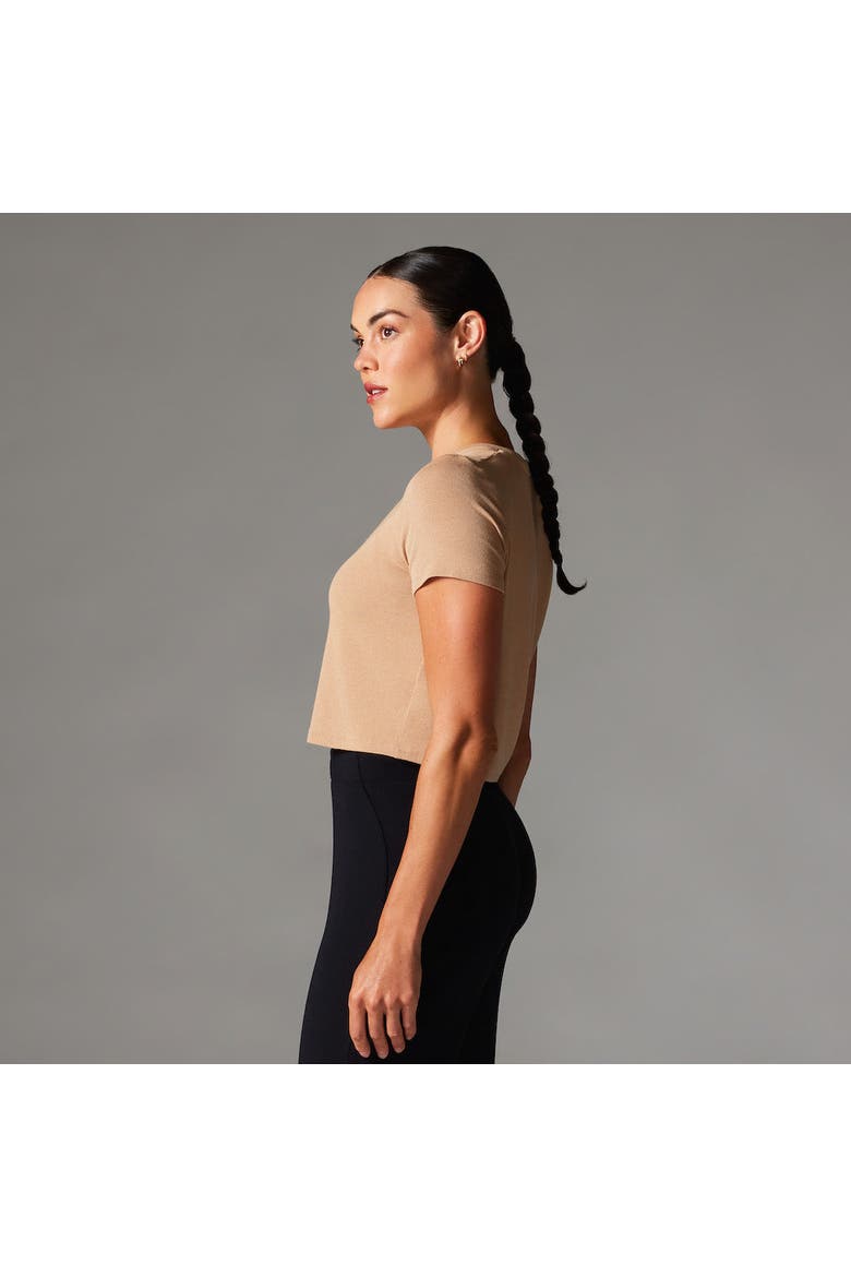 Ribbed Tee, Alternate, color, CAMEL