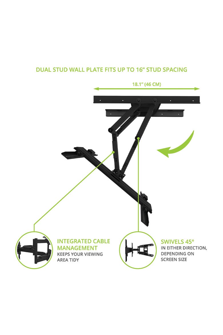 SDX600 Full-Motion Anti-Theft Security TV Mount for 37" - 65" TV, Alternate, color, Black