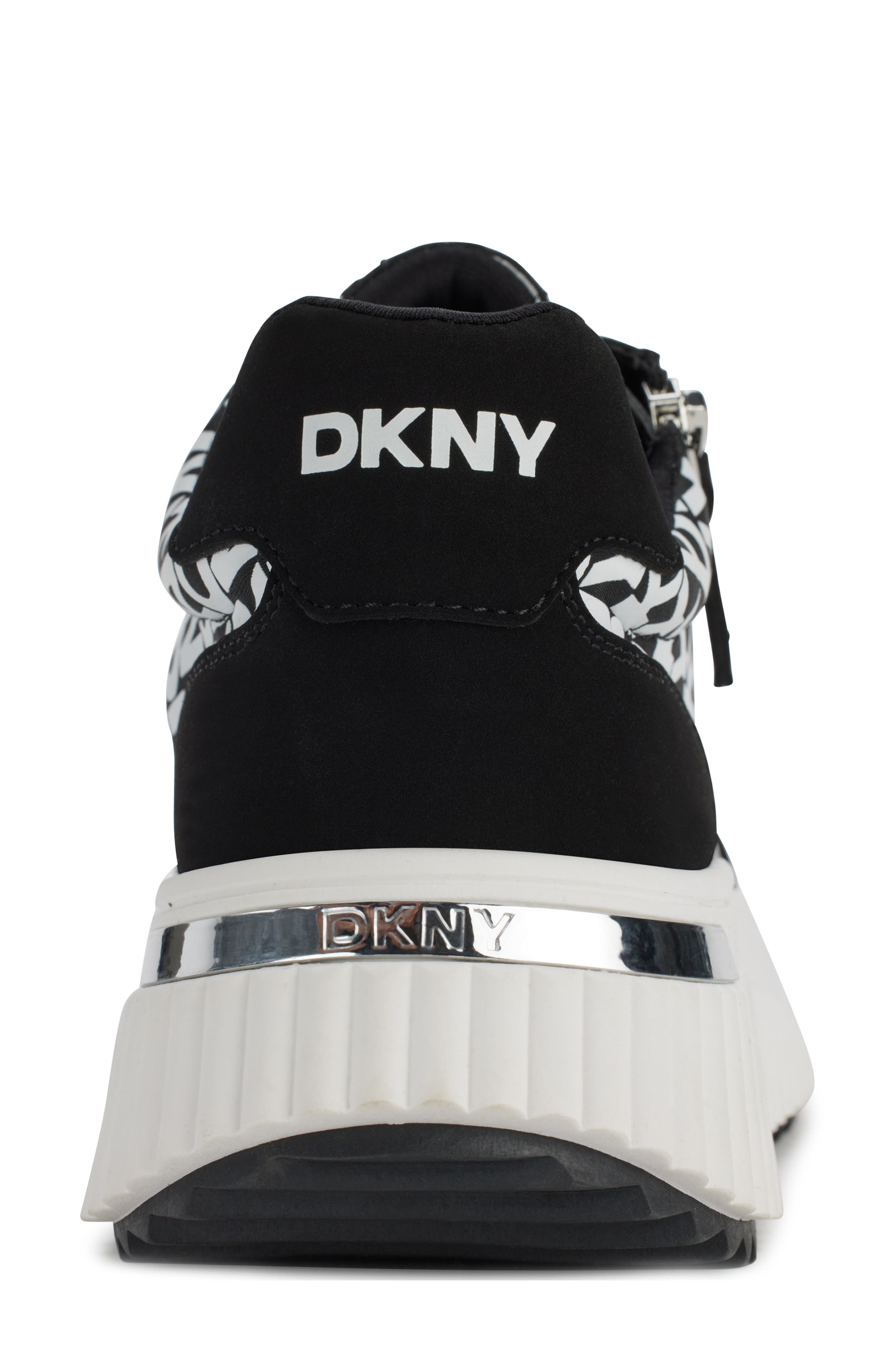 DKNY Lissa Platform Sneaker, Alternate, color, Black/ White