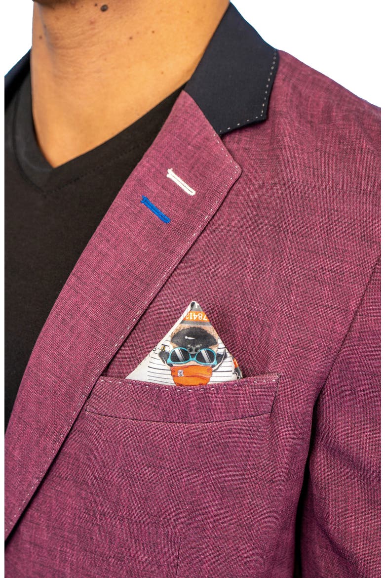 Unconstructed Shadow Blazer, Alternate, color, PINK