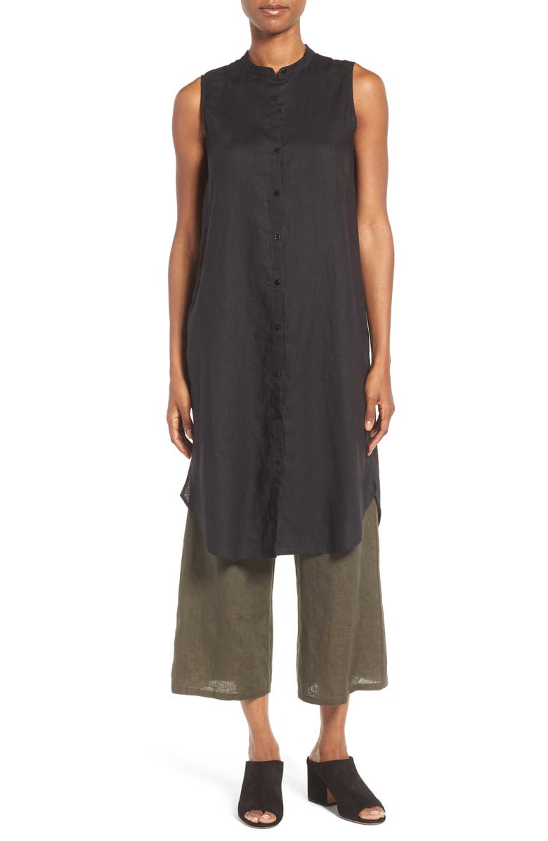 Eileen Fisher Organic Linen Tunic Shirt, Main, color, 