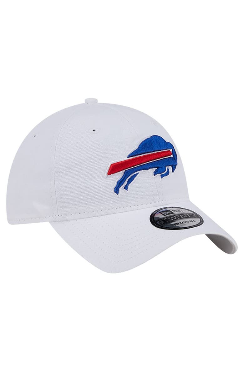 New Era Men's New Era White Buffalo Bills Main 9TWENTY Adjustable Hat, Alternate, color,