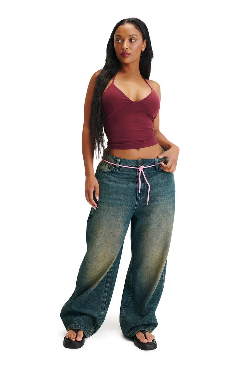 Cotton On Women's Curvy Boyfriend Super Baggy Jean, Alternate, color, Y2k Washed Blue