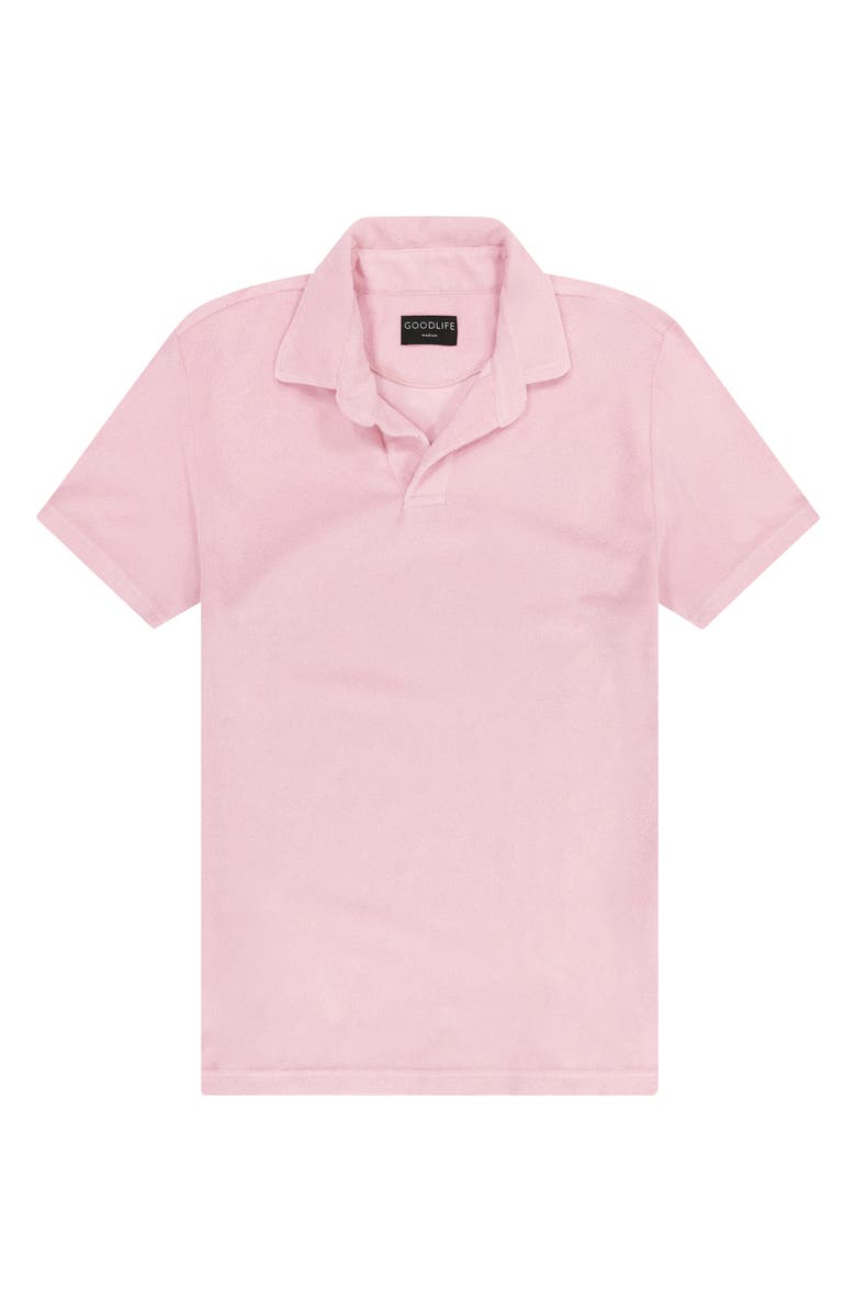 Goodlife Terry Cloth Polo, Alternate, color, Candy Pink